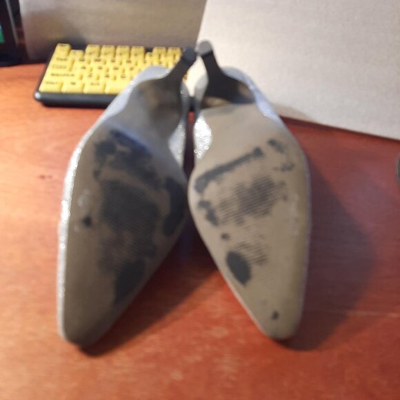 Easy Street Alive5 Dance Flex Silver Glitter pointed Toe Heel Stiletto Sz8.5 PRE - Picture 6 of 7